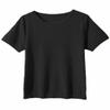 Ailaile Womens Short Sleeve Sweaters Tops Summer Thin Pullover Cotton Knit Shirt Crew Neck Lightweight Pointelle Blouse Black view 4