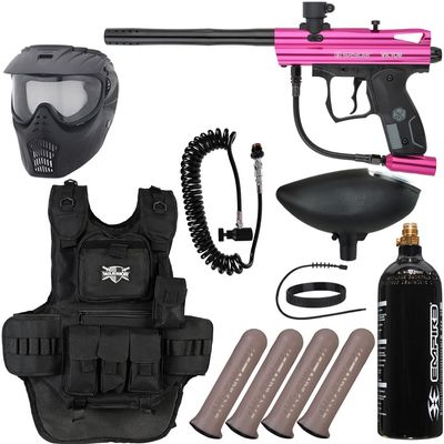 Action Village Kingman Spyder Victor Heavy Gunner Paintball Gun Package Kit (Gloss Pink)