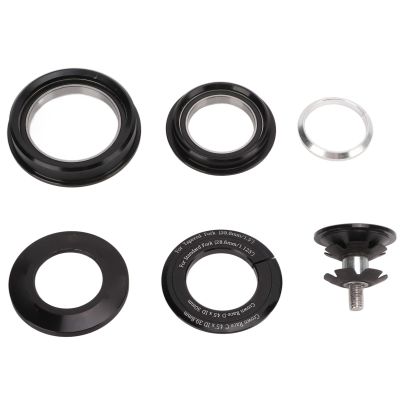 VGEBY Headset, Double Bearing Headset for 4456mm Taper Pipe Headset Straight Pipe to 28.6mm Straight Pipe Front Fork