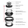 VGEBY Headset, Double Bearing Headset for 4456mm Taper Pipe Headset Straight Pipe to 28.6mm Straight Pipe Front Fork view 2