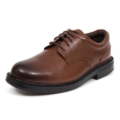 Deer Stags Men's Times Plain Toe Oxford, Brown2, 10.5