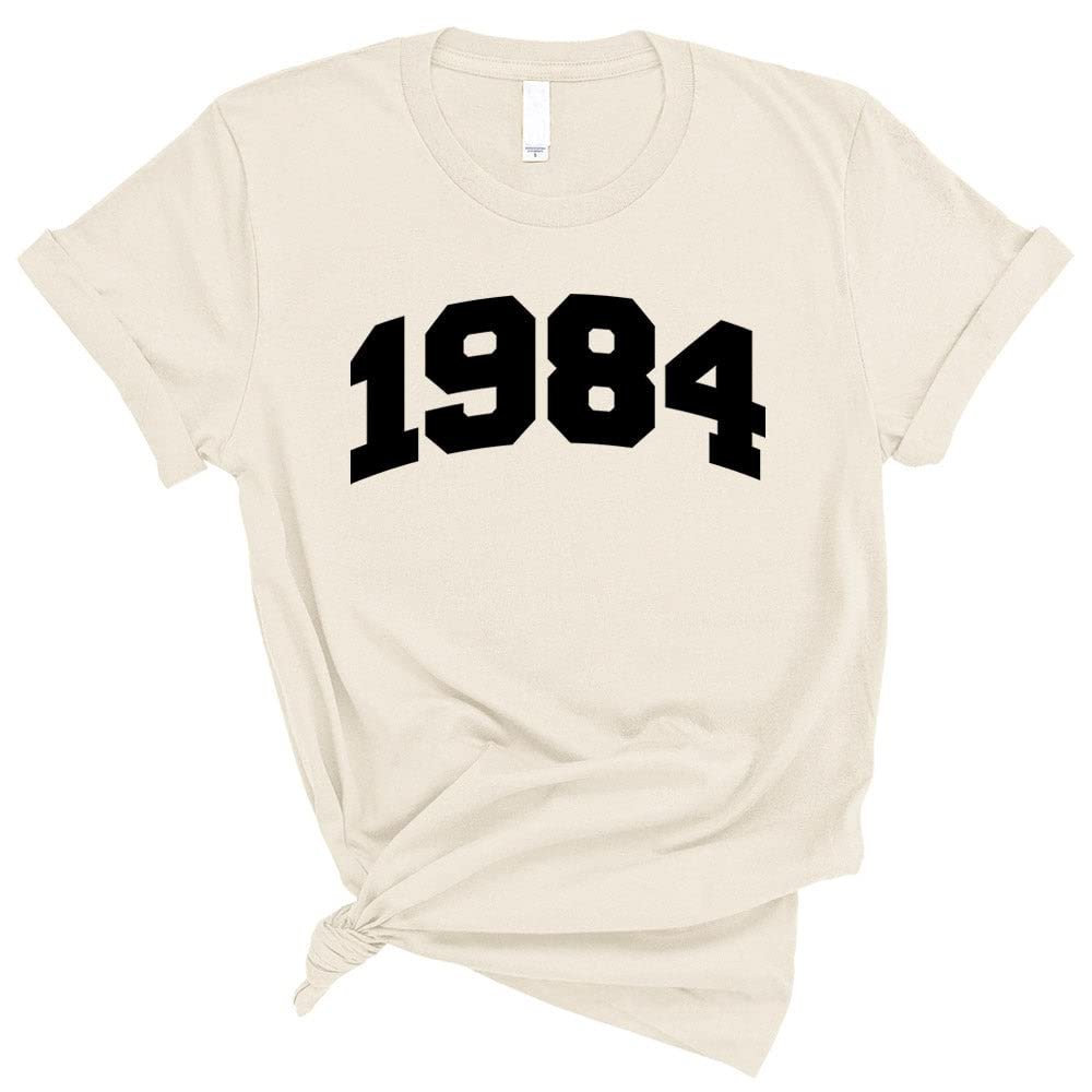 TeesAndTankYou 1984 College Style Shirt Unisex 4X-Large Natural