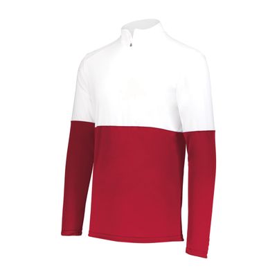 Holloway Momentum Team 1/4 Zip Pullover, Scarlet/White, 4XL