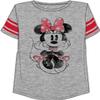 Disney Junior Fashion Football Tee Sitting Cute Minnie, Gray (X-Large) view 1