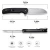 CIVIVI Chevalier Folding Pocket Knife, Button Lock EDC Knife 3.46" Stonewashed 14C28N Sheepsfoot Blade G10 Handle, Utility Knife for Hiking Camping Fishing Work Outdoor view 3
