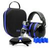 Gun Range Ear Protection Shooting Ear Protection Ear Muffs for Shooting Range Including High-Performance Earmuffs, Range Eye Protection-Gun Safety Glasses, Earplugs, Hard Storage Carrying Case-Blue view 1