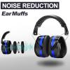 Gun Range Ear Protection Shooting Ear Protection Ear Muffs for Shooting Range Including High-Performance Earmuffs, Range Eye Protection-Gun Safety Glasses, Earplugs, Hard Storage Carrying Case-Blue view 2