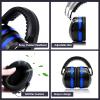 Gun Range Ear Protection Shooting Ear Protection Ear Muffs for Shooting Range Including High-Performance Earmuffs, Range Eye Protection-Gun Safety Glasses, Earplugs, Hard Storage Carrying Case-Blue view 3