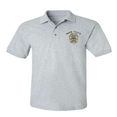 ALLNTRENDS Miami Police Polo Shirt Embroidered Policemen Law Enforcement Officer Shirt (L, Sporty Grey)