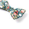 Adjustable Pre-tied Men's Cotton Floral Printing Bow Tie for Wedding Gifts (Green165) view 2