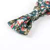Adjustable Pre-tied Men's Cotton Floral Printing Bow Tie for Wedding Gifts (Green165) view 3