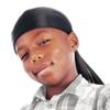 Red by Kiss Kids Sating Durags Powerwave Kids Durags Long Tail and Wide Strap Headwraps Beanies Black view 1