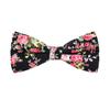 Adjustable Pre-tied Men's Cotton Floral Printing Bow Tie for Wedding Gifts (Black168) view 1