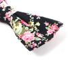Adjustable Pre-tied Men's Cotton Floral Printing Bow Tie for Wedding Gifts (Black168) view 2