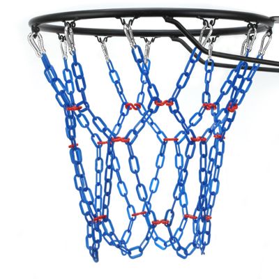 Yyiwhmy Basketball Net Replacement Heavy Duty,Resin Material, Anti-Rust Use Indoor Outdoor Standard 12-Ring Basketball HoopBule