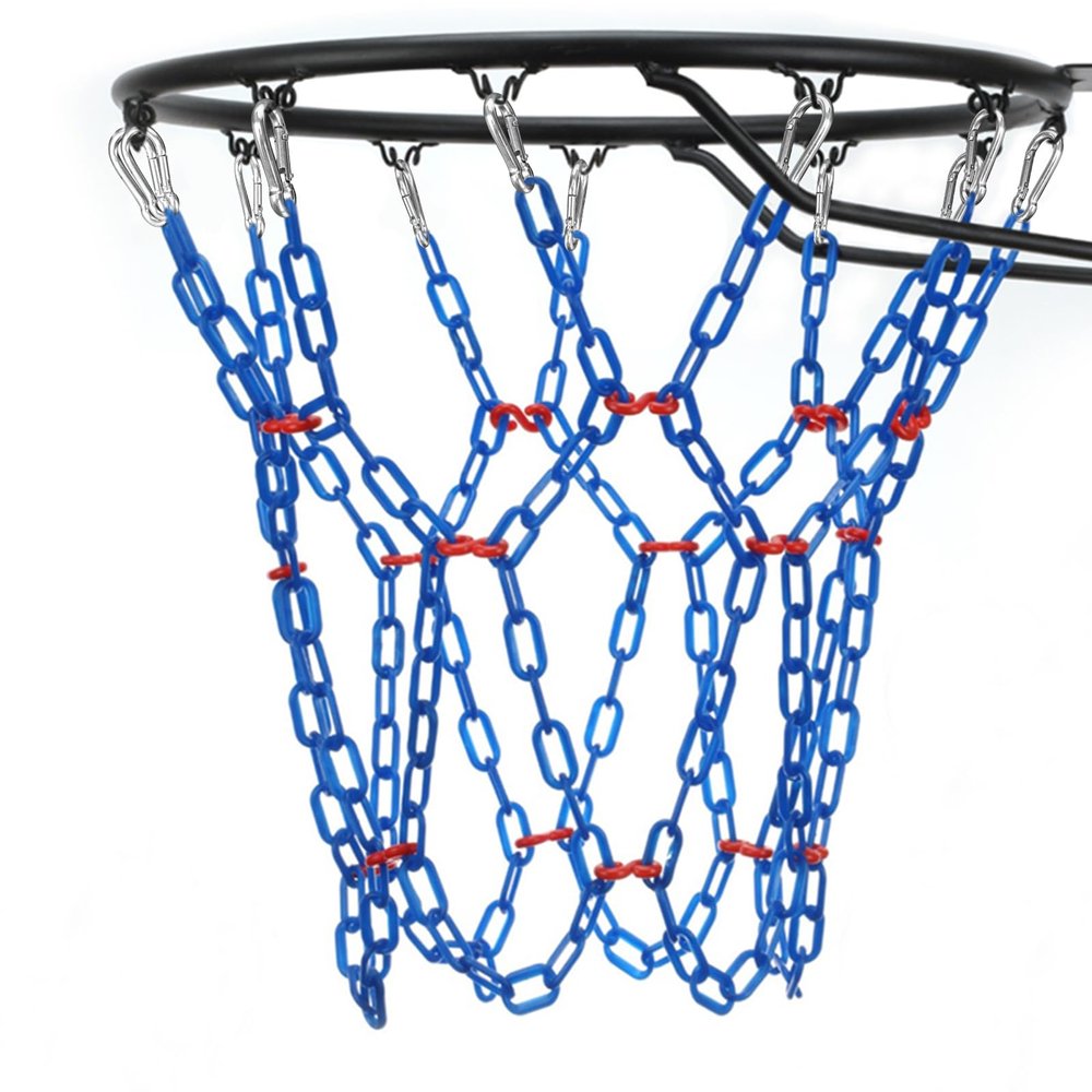 Yyiwhmy Basketball Net Replacement Heavy Duty,Resin Material, Anti-Rust Use Indoor Outdoor Standard 12-Ring Basketball HoopBule