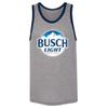 Busch Light Logo with Blue Trim Grey Tank Top (Medium) view 1