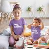 big sister little sister matching outfits shirts set baby toddler newborn girls (Purple, Kid (5T) / Baby (3-6M)) view 2