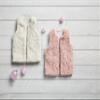 Mud Pie Baby Girls Fur Vest, Ivory, Large, 4T-5T, Ivory, Large US view 2