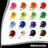 Angry Face Smiley Trucker Hat Embroidery Orange Face Summer Outdoor Cap (Sky Blue) view 2
