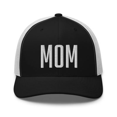 Mom Hat Trucker Cap Trucker Hat - Trucker Cap Black/White