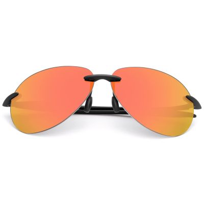 MIRYEA Polarized Sports Sunglasses for Men Women for Driving Cycling Running Fishing Golf UV400 Protection Rimless Frame Sun Glasses Fashion Unisex Shades Retro Eyeglasses Anti Glare Classic Eyewear