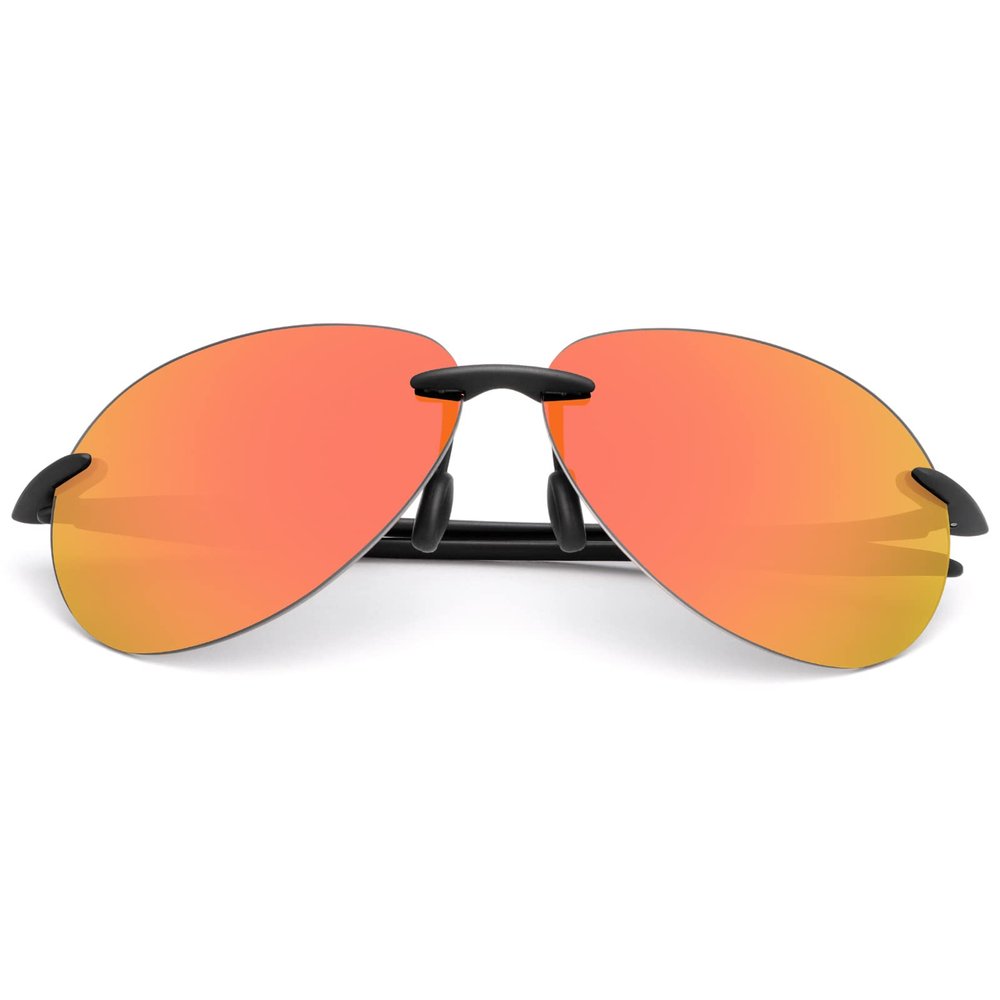 MIRYEA Polarized Sports Sunglasses for Men Women for Driving Cycling Running Fishing Golf UV400 Protection Rimless Frame Sun Glasses Fashion Unisex Shades Retro Eyeglasses Anti Glare Classic Eyewear