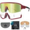 Wildhorn Radke MTB Cycling Glasses, UV400 Sports Ski Running Sunglasses for Women & Men, Baseball Glasses w/3 Swap Lenses view 1