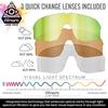 Wildhorn Radke MTB Cycling Glasses, UV400 Sports Ski Running Sunglasses for Women & Men, Baseball Glasses w/3 Swap Lenses view 4