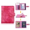 Melsbrinna Unisex Adult Travel Wallet, RFID Protected, Pink Faux Leather Passport Cover with 6 Compartments and 4 Card Slots view 2