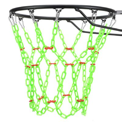 Yyiwhmy Basketball Net Replacement Heavy Duty,Resin Material, Anti-Rust Use Indoor Outdoor Standard 12-Ring Basketball Hoop Green