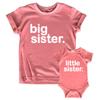 big sister little sister matching outfits shirts set baby toddler newborn girls (Mauve, Kid (8Y) / Baby (1-3M)) view 1