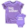 big sister little sister matching outfits shirts set baby toddler newborn girls (Purple, Kid (6Y) / Baby (1-3M)) view 1