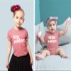 big sister little sister matching outfits shirts set baby toddler newborn girls (Mauve, Kid (4T) / Baby (3-6M)) view 3