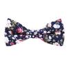 Adjustable Pre-tied Men's Cotton Floral Printing Bow Tie for Wedding Gifts (Blue166) view 1
