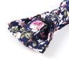 Adjustable Pre-tied Men's Cotton Floral Printing Bow Tie for Wedding Gifts (Blue166) view 3