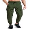 Libin Men's Lightweight Joggers Quick Dry Cargo Hiking Pants Track Running Workout Athletic Travel Golf Casual Outdoor, Green XXXL view 1