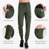 Libin Men's Lightweight Joggers Quick Dry Cargo Hiking Pants Track Running Workout Athletic Travel Golf Casual Outdoor, Green XXXL view 3