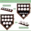 Grintus Baseball Display Case Real Glass-Solid Wood Baseball Holders for Balls and Championship Ring Display Wall Mount with Lockable Door for Autograph Balls Collection (Walnut) view 2