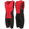 Deux Roues Youth Triathlon Suit Racing Tri Cycling Skin Suit Bike Swim Run - Bonus Race Bib Belt (Red, Youth 14) view 2
