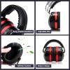 Gun Range Ear Protection Shooting Ear Protection Ear Muffs for Shooting Range Including High-Performance Earmuffs, Range Eye Protection-Gun Safety Glasses, Earplugs, Hard Storage Carrying Case-Red view 3