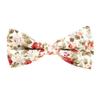 Adjustable Pre-tied Men's Cotton Floral Printing Bow Tie for Wedding Gifts (White170) view 1