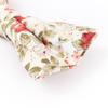 Adjustable Pre-tied Men's Cotton Floral Printing Bow Tie for Wedding Gifts (White170) view 2