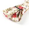 Adjustable Pre-tied Men's Cotton Floral Printing Bow Tie for Wedding Gifts (White170) view 3