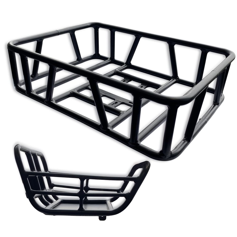 VELOWAVE Electric Bike Front & Rear Baskets Bike Basket,Only for VELOWAVE Prado S 20'' Fat Tire Ebike,Bicycle Baskets Accessories,Easy Install & Release