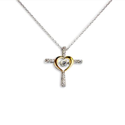 Cross Dancing Necklace Quinceaera Jewelry, Daughter Necklace, Sweet 15 Teen, Regalos para Quinceaera, Quince Aos, Religious Cross Necklace, Colla
