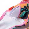 MOSHENGQI Women High Waisted High Cut Bikini Push Up Bandeau Swimsuits (S, Retro Colorful Floral) view 2