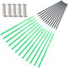 HNZMDY 30 Inch 6.2mm Archery Carbon Arrow Shafts Spine 500 Carbon Shaft Tubes with Aluminum Insert for DIY Compound Recurve Bow Shooting (24 pcs, Green Shaft +Insert) view 2