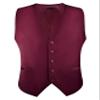 Burgundy Men's Suit Vest Business Formal Dress Waistcoat Vest with 2 Pockets for Suit or Tuxedo (Burgundy,L) view 2