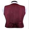 Burgundy Men's Suit Vest Business Formal Dress Waistcoat Vest with 2 Pockets for Suit or Tuxedo (Burgundy,L) view 3
